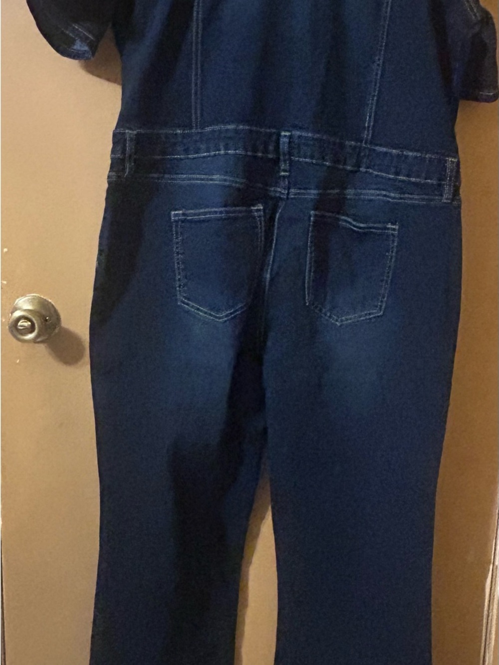 Fashion Nova Dark Blue Denim Jumpsuit - Picture 9 of 9